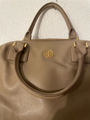 Tory Burch Leather Dome Satchel with Gold Hardware thumbnail 2