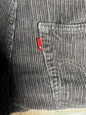Levi’s Premium Wide Leg Corduroy Brown Overalls Women’s XS thumbnail 5