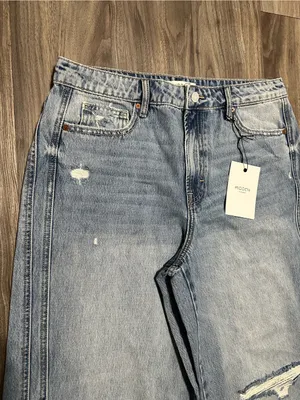 Hidden Jeans High-Rise Light Blue Extra Wide Leg Distressed Jeans thumbnail 4