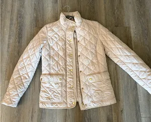 J.Crew Cream/Tan Quilted Jacket thumbnail 1