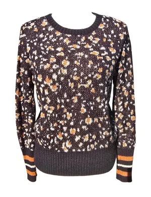 Saltwater Luxe Womens Sweater Animal Print Crew Neck Long Sleeve Knit‎ Small thumbnail 1