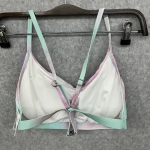 NEW Cupshe Pink Blue TyeDye 2 Pc Beach Swimsuit Swim Bikini Padded Bra Women XL thumbnail 3