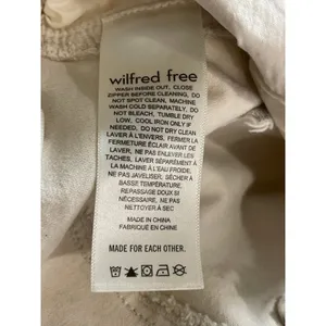 Aritzia Wilfred Free Women's Beige High Rise Wide Leg Baggy Trousers Pants Sz 6 thumbnail 6