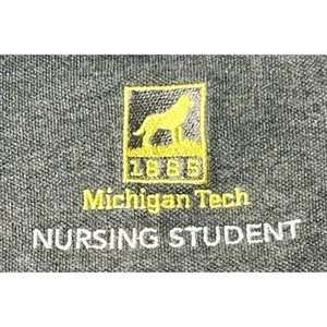 Lands End Women Lg Gray Michigan Tech University MTU Nursing Student Polo Shirt thumbnail 2