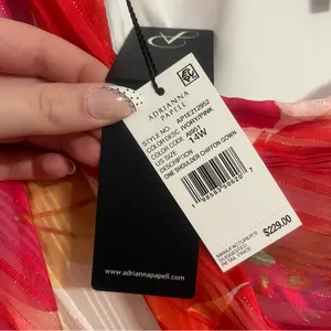 NWT Adrianna Papell red and orange floral maxi dress with tie detail thumbnail 12