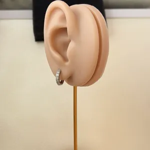12mm CZ Small Hoop Earrings for Men Women Streetwear Punk Hip Hop Unisex Earring thumbnail 8