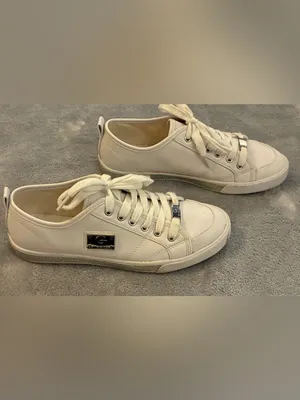Guess Brand Classic White Leather Lace-Up Sneakers - Women Size 7.5 thumbnail 2
