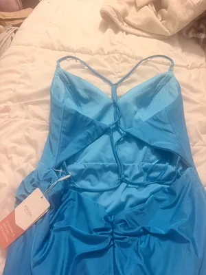 Blue stacees formal dress size 16 thumbnail 2