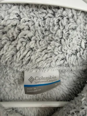 Columbia Gray High Pile Sherpa Fleece Full Zip Jacket Women’s S thumbnail 4