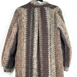 L MJ Seattle Jacket Duster Coat fuzzy boucle mohair boho-chic grannycore Knit thumbnail 7