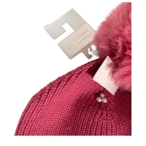 NWT LAUREN CONRAD Beaded Pom Pom Beanie thumbnail 3