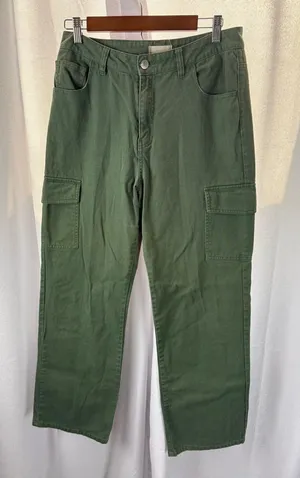 Altard state green cargo wide leg cotton Pants‎ Size Medium EUC thumbnail 1