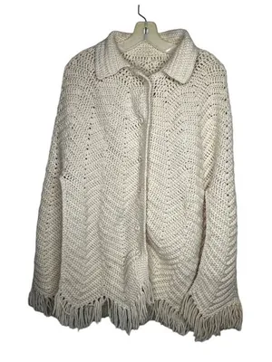 Vintage Hand Crocheted‎ Cape Size undefined thumbnail 1