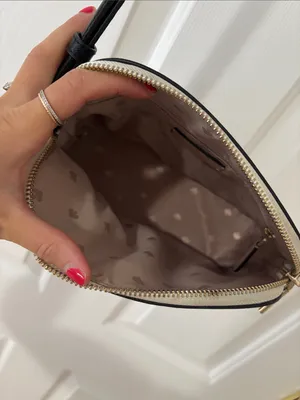 kate spade Two-Tone Dome Crossbody in White, Taupe & Black thumbnail 2