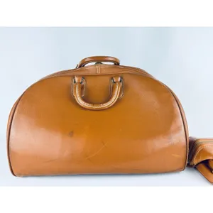 Vintage Top Grain Cowhide Leather Travel Bag Bag + Dopp Kit Leather Toiletry thumbnail 5