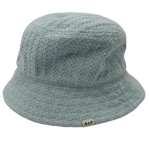 Abercrombie Fitch Womens Light Baby Blue Knit Bucket Hat‎ Trendy Y2K Streetwear thumbnail 2