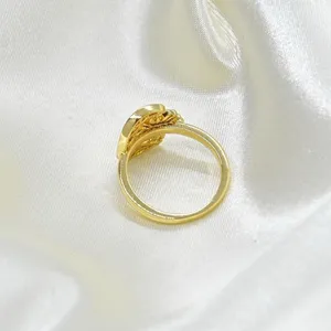 Crescent Moon and Sun Boho Ring Gold thumbnail 5
