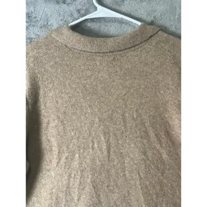 J.Crew Extra Soft Yarn Sweater Wool Brown Collared Pullover Preppy Quiet Luxury thumbnail 4