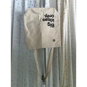 Wired NWOT Magazine Manhattan 'Big Ideas Only' Novelty Natural Canvas Tote Bag thumbnail 2