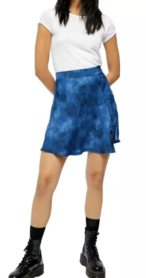 Free People SZ 8 Martine Flirt Tie-Dyed Mini Skirt BNWTS SIZE 8 $68.00 thumbnail 1