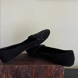 Simply Vera Vera Wang Black Jeweled Slip-On Loafers thumbnail 9