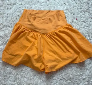 Aerie Orange cross flowy shorts thumbnail 1