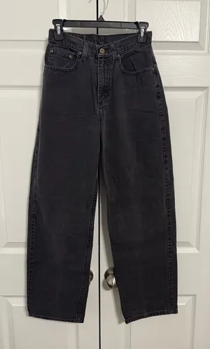 Vintage L.L. Bean High-Waist Black Wide Leg Jeans thumbnail 1