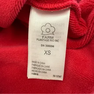 Farm Rio X Anthropologie Warm Welcome Sweatdress Sweatshirt Dress Burgundy Red thumbnail 14