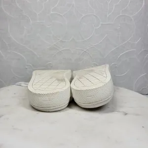 J.Crew Slip-on Sneakers Womens 8 White Canvas Slide On Lace Up Casual Mule thumbnail 11