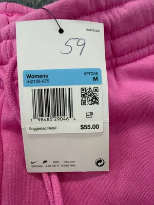 Nike Standard Fit Mid Rise Women's Pink Athletic 4”Length Drawstring Shorts thumbnail 3