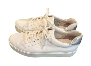 Vince Women's White Leather Lace-Up Sneakers Size 9.5 Casual Fashion thumbnail 1