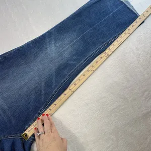 Vervet Plus 18 Jeans High Rise Raw Step Hem Crop Kick Flare Medium Wash‎ Stretch thumbnail 14