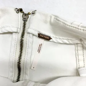 Free‎ People Modern Femme Mini Skirt Womens Size 4 White Denim Raw Hem OB511389 thumbnail 4