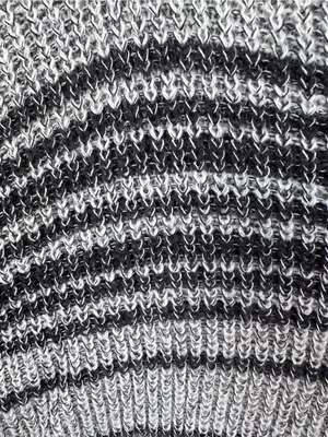 Billabong Gray & Black Open Knit Striped Crewneck Sweater Size Medium thumbnail 7