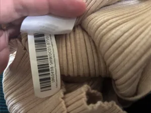 Quince Cotton Cashmere Ribbed Sleeveless Midi Dress Sz L Heather Oatmeal Summer thumbnail 11