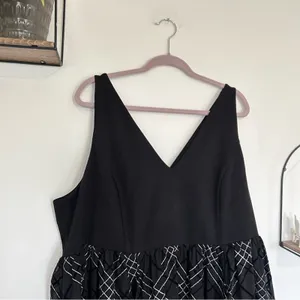 Torrid Black Ponte & Mesh Plaid Midi Dress‎ Plus Size 24 thumbnail 5