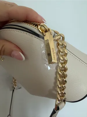 kate spade Cream Leather Dome Crossbody with Gold Chain thumbnail 7