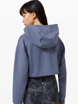lululemon athletica all yours Cropped Hoodie in Slate Blue thumbnail 2