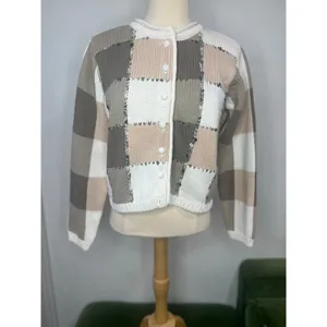 Vintage Ellen Tracy Heavy Knit Scarf Sweater Coat Cardigan Small Petite thumbnail 3