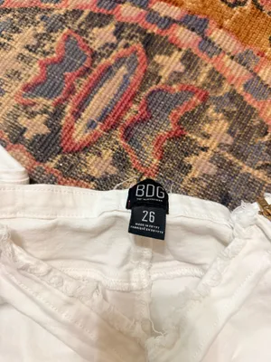 Urban Outfitters White Flare Jeans BDG Ruched V-Front thumbnail 5