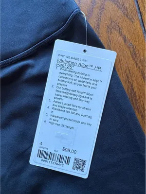 Lululemon Align High-Rise 25” Black Size 4 NWT thumbnail 4