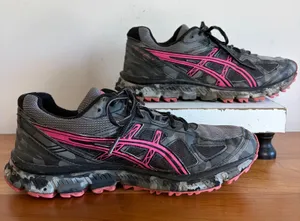 Asics Gel-Scram 2 Trail Running Shoes Womens 10 Grey Camo Pink T59AQ‎ Sneaker thumbnail 1