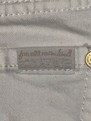 7 For All Mankind White Denim Skirt Women’s Waist Size 25 Cutoff Raw Hem Pockets thumbnail 13