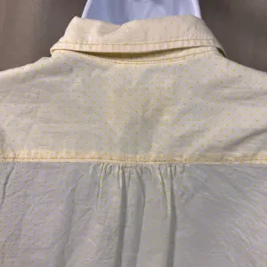Maeve Polka Dot Button Up Shirt Cream Yellow‎ 12 Preppy Academia Anthropologie thumbnail 6