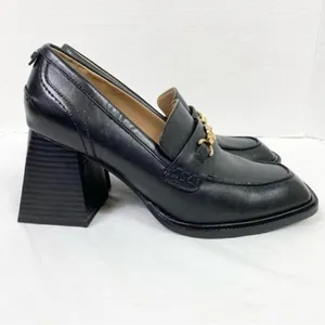 Sam Edelman New York Quincy Black Leather Horse Bit Square Heeled Loafers thumbnail 5