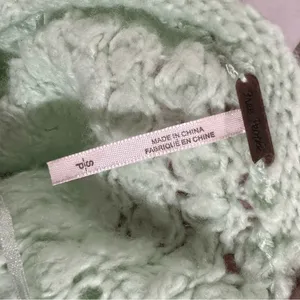 Free‎ People Mint Green Chunky Knit Scoop Neck Lantern Sleeve Sweater Small thumbnail 5