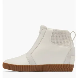 Sorel Out N About‎ Wedge Leather Bootie, Ankle Boots White/Sea Salt, Size 8, NWT thumbnail 7
