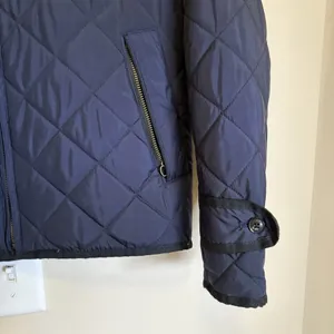 Ralph Lauren Sport Jacket Quilted Light Puffer Navy Coat Small Accent Cuffs Logo thumbnail 5