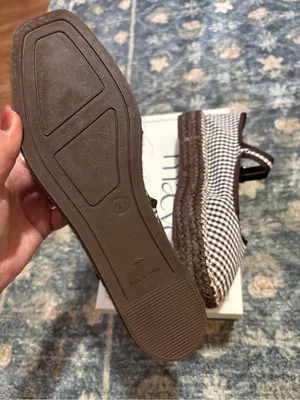 NEW Anthropologie Maeve Gingham Mary Jane Espadrille Flats Size 40 thumbnail 4