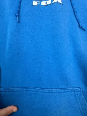 Vintage Fox Racing Motocross Blue Hoodie Size Large thumbnail 2